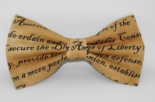 American Bow tie, Preamble of the USA Constitution, Patriotic, Pre-tied Bow tie