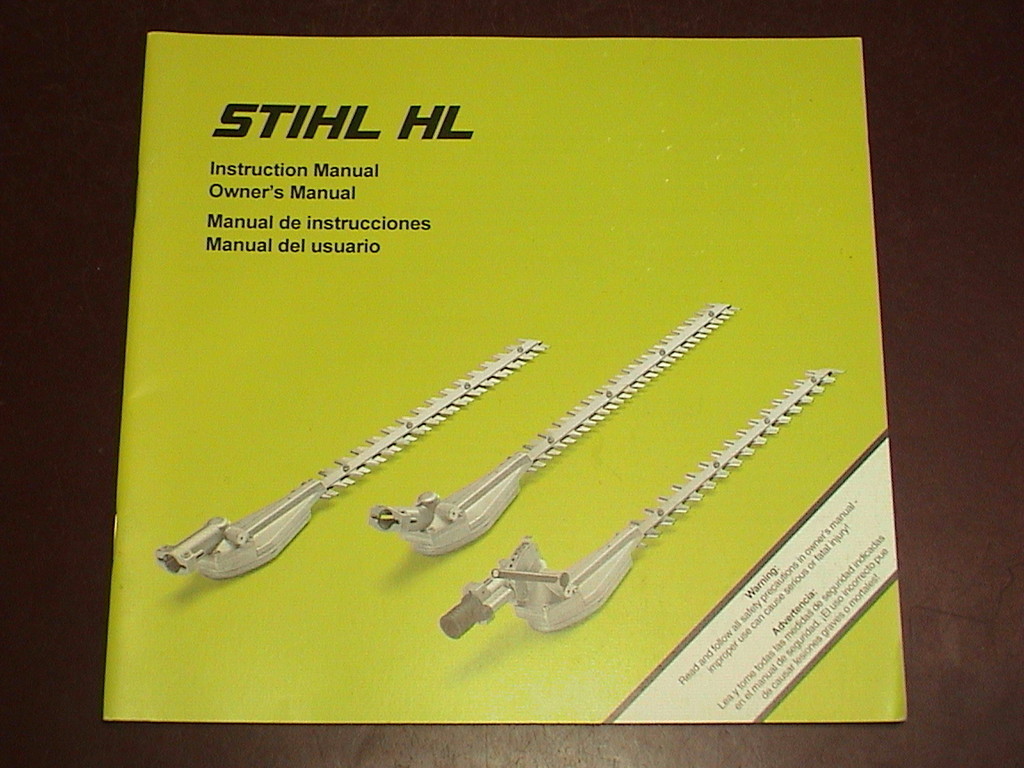 STIHL Kombi Hedge Trimmer Pruner Owners Instruction Operator Manual Book HL