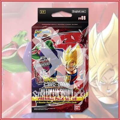 DRAGON BALL SUPER TCG: ULTIMATE SQUAD PREMIUM PACK SET 08 DBS-B17 4 Packs Eng ed | eBay DRAGON BALL SUPER TCG: ULTIMATE SQUAD PREMIUM PACK SET 08 DBS-B17 4 Packs Eng ed | eBay