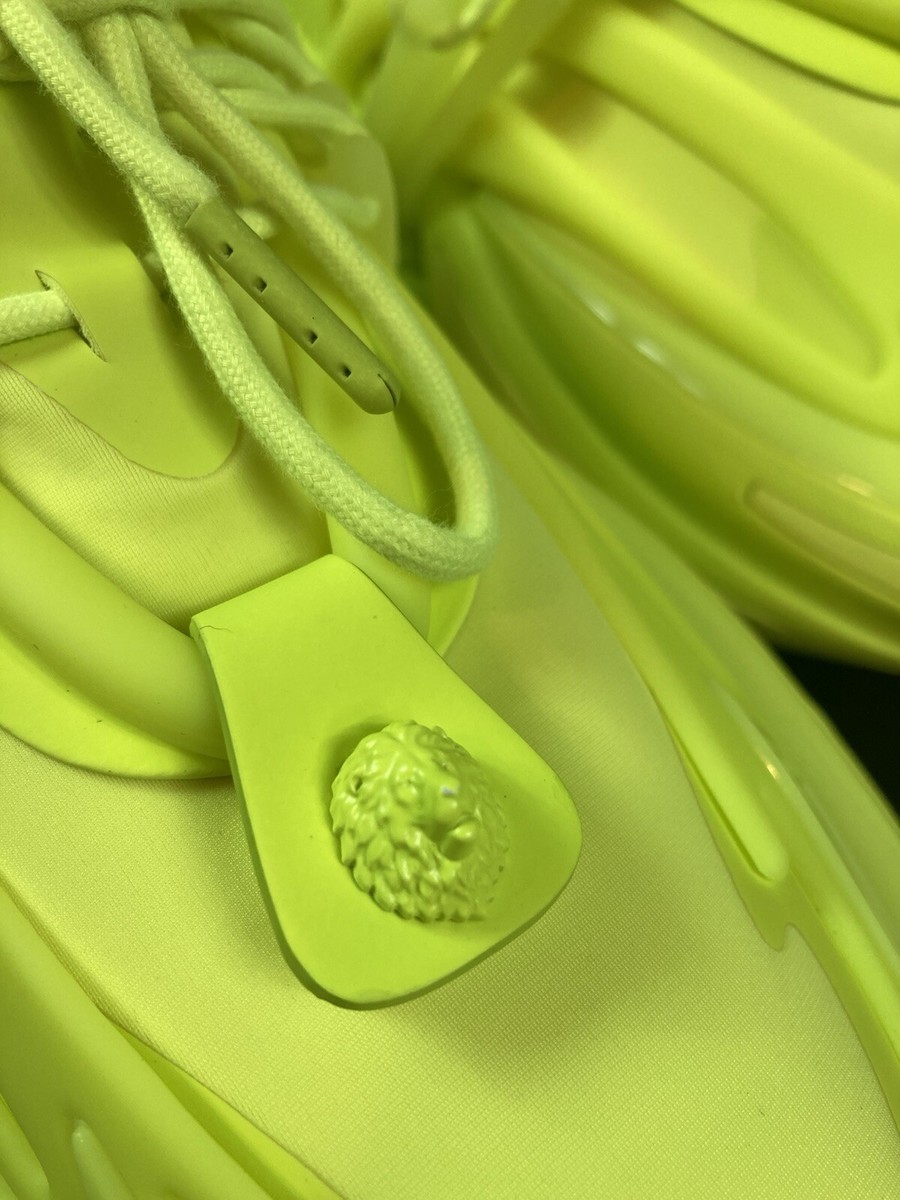 NWT BALMAIN Men's Unicorn Neoprene Neon Low Top Sneakers - EU Size