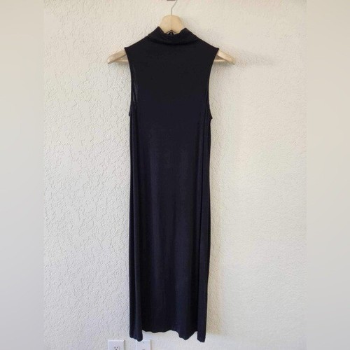 Vince Sleeveless Turtleneck Black Dress Size Medium - Picture 3 of 10