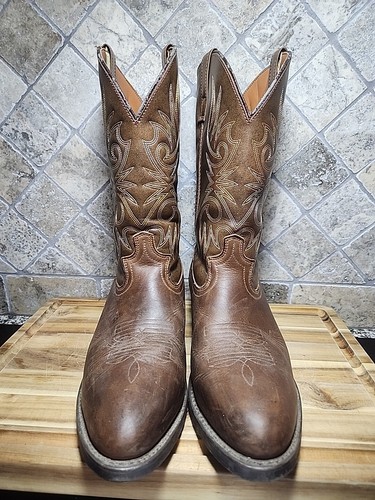 Laredo Paris 4242 Men's Brown Leather Western Cowboy Boots Size 11.5 D - Picture 7 of 12