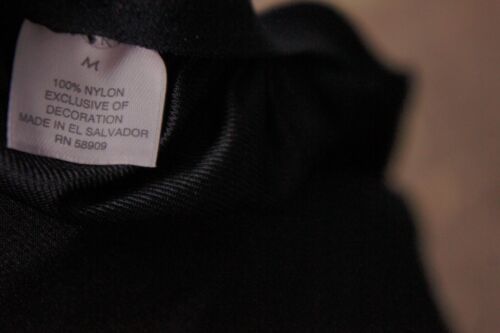 Vintage Black Nylon Maxi Slip Skirt Lingerie Retro Grannycore Goth - Picture 2 of 7