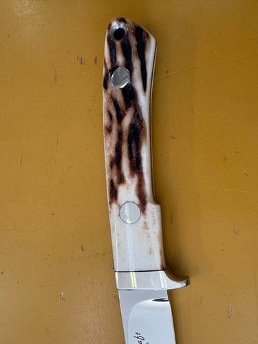 Mz Craft Seizo Imai Angler Knife – ATS-34, Stag Handle, Leather Sheath, NOS Japa - Picture 7 of 8