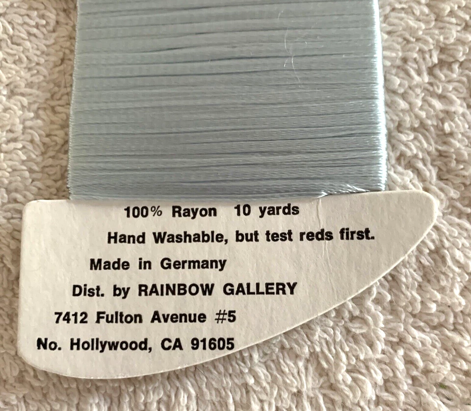 Rainbow Gallery Neon Rays Needlepoint Ribbon Rayon 1 Card 10 yards N 54 Blue - Image 4 of 4