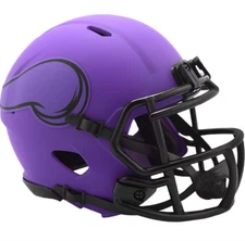 NFL Football Riddell Minnesota Vikings Alt Rave Mini Revolution Replica Helmet