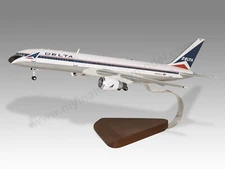 Boeing 757-300 Delta Airlines Desk Wood Airplane New Model Small Scale 1/150