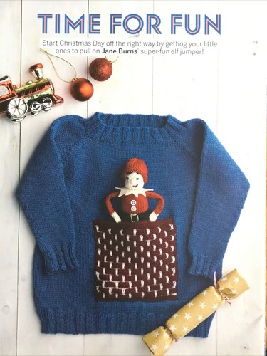 CHILDS ELF XMAS JUMPER + REINDEER HAT & SCARF & KNITTING PATTERN Please See Note - Picture 2 of 10