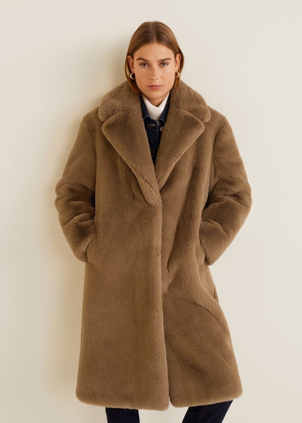 mango brown puffer jacket