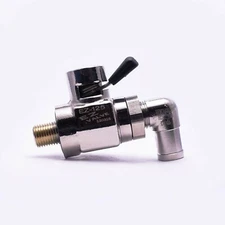 EZ Engine Oil Drain Valve EZ-125(10mm-1.0) & L-Shaped Hose End L-001 COMBO PACK