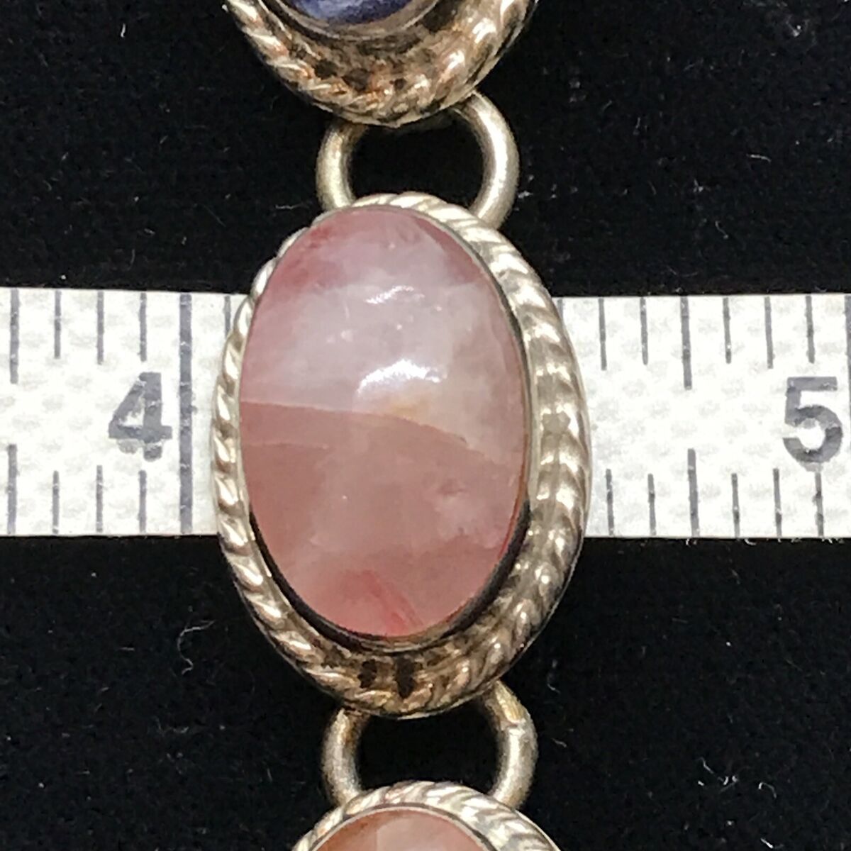 Vintage Taxco Mexico TM-146 925 Sterling Silver & Multi Gemstone Bracelet