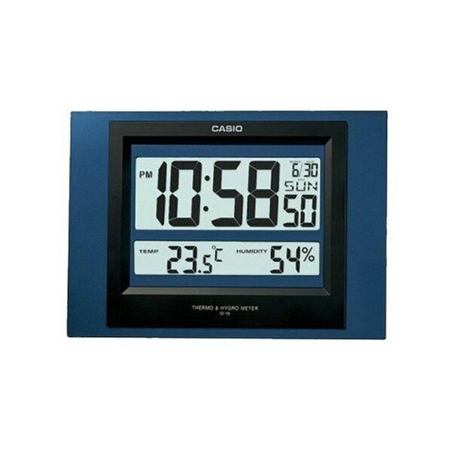 Casio Id-16s Digital Auto Calendar Thermo Hygrometer Temperature Wall Desk clock - Picture 4 of 6