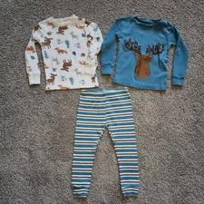 JUST ONE YOU by CARTER'S 100 Cotton Long Sleeve Pajama Set Size 2T- Good Cond 