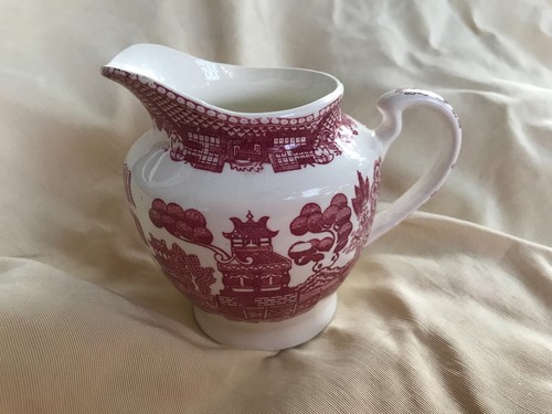 Vintage Creamer Red Willow Transferware Japan - Picture 4 of 12