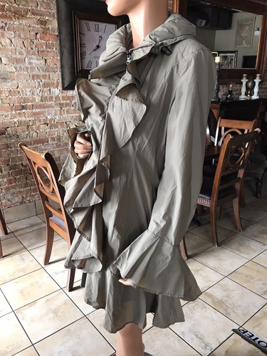 Creenstone Jacket Olive Hooded Rain Coat M - Picture 3 of 9