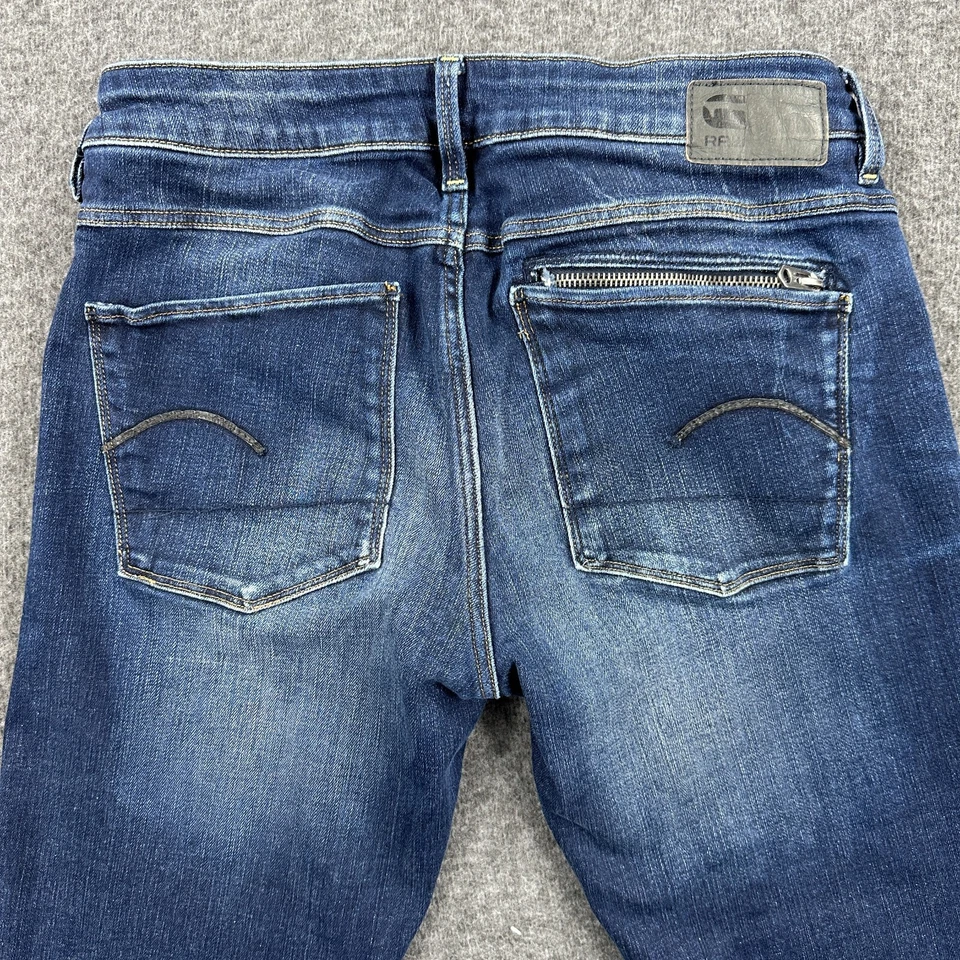 Pantalones de mezclilla G Star Raw para hombre 30x32 azul lavado desteñido desgastado ATTACC medio recto Foto 4 de 4