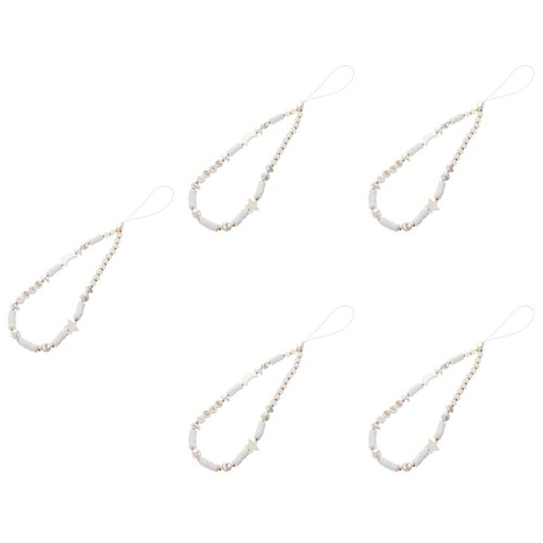 Soft Clay Mobile Phone Chain Beaded Wrist Strap Cute Star Lanyard - 第 45/53 張圖片