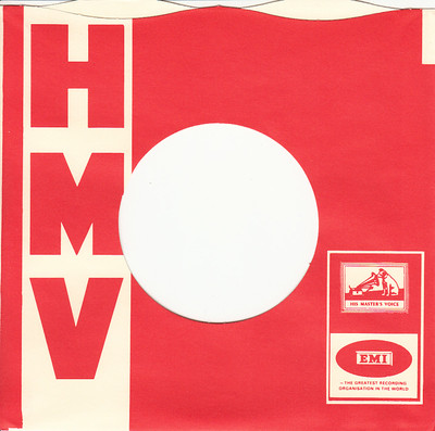 FIRMENLOCHCOVER * HIS MASTER`S VOICE *UK* Repro COVER *NEU* HMV mit Wellenrand