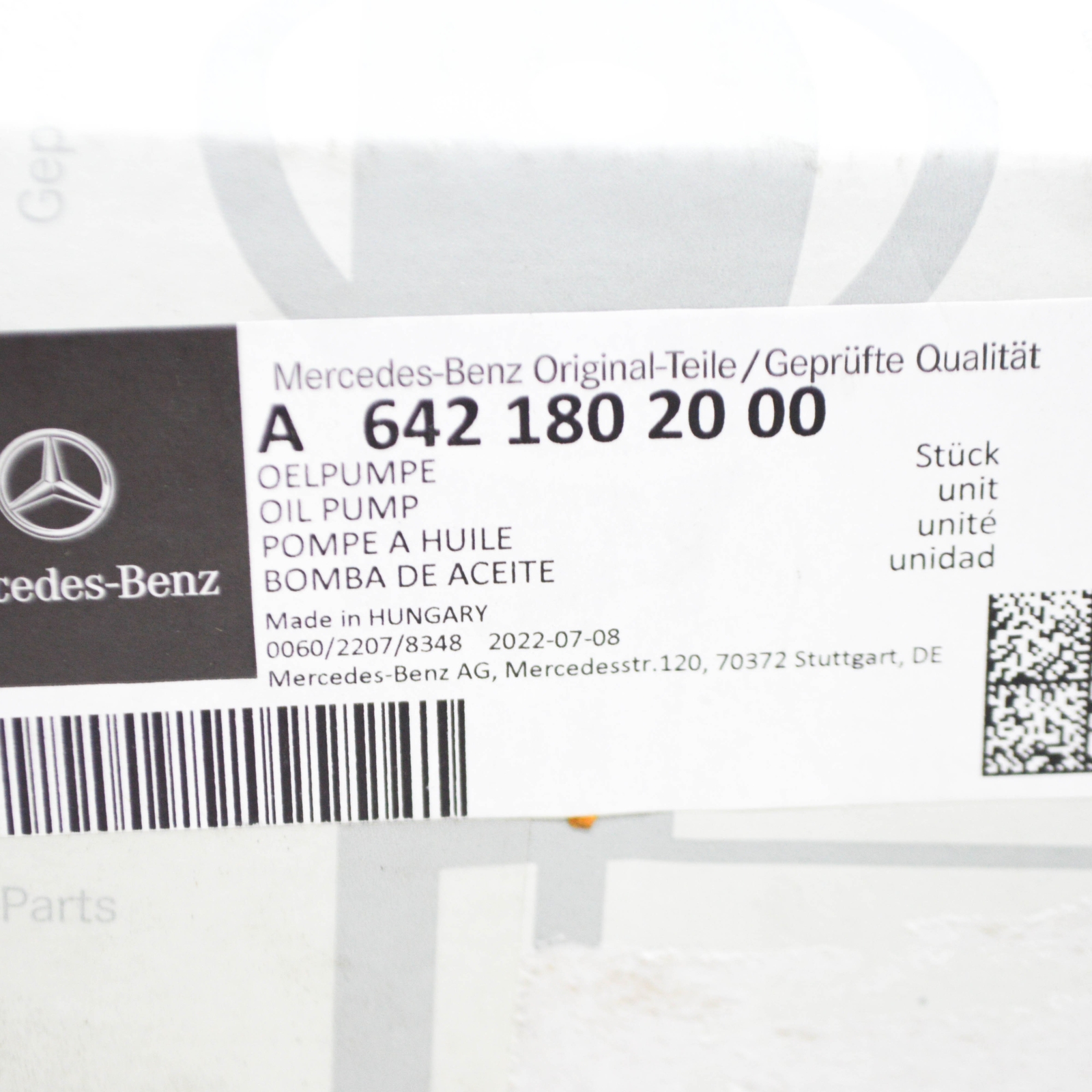 MERCEDES-BENZ CLK Cabrio A209 Engine Oil Pump A6421802000 NEW 