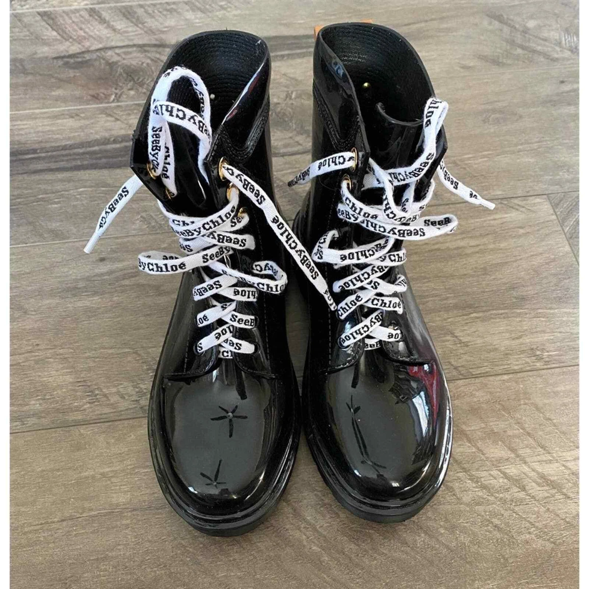 Chloe top combat boots