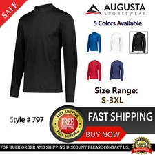 Augusta Sportswear 797 Mens 100% Polyester Wicking Mock Turtleneck T-Shirt