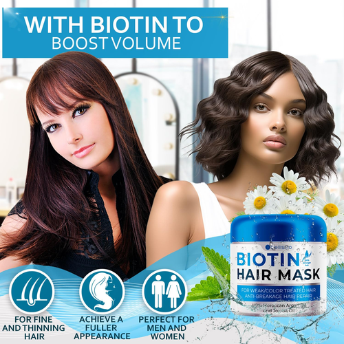 Bellisso Biotin Haarmaske - Volumenschub für dünner werdendes & geschädigtes Haar, 8 Oz. - Bild 2 von 6