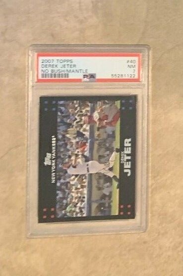 2007 Topps #40 Derek Jeter NO Mantle Bush New York Yankees Graded