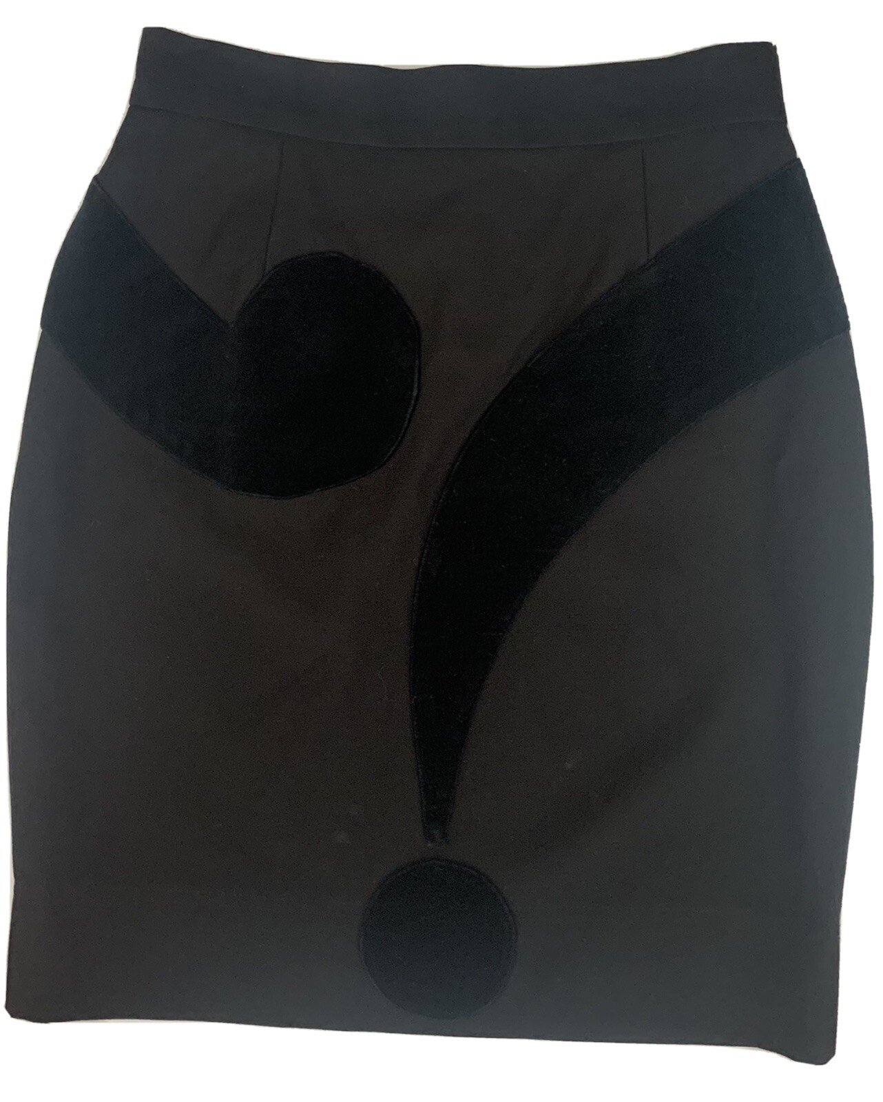 Jupe Vintage En Velours Marron - Motif Chat - Moschino Cheap And Chic - Taille 12