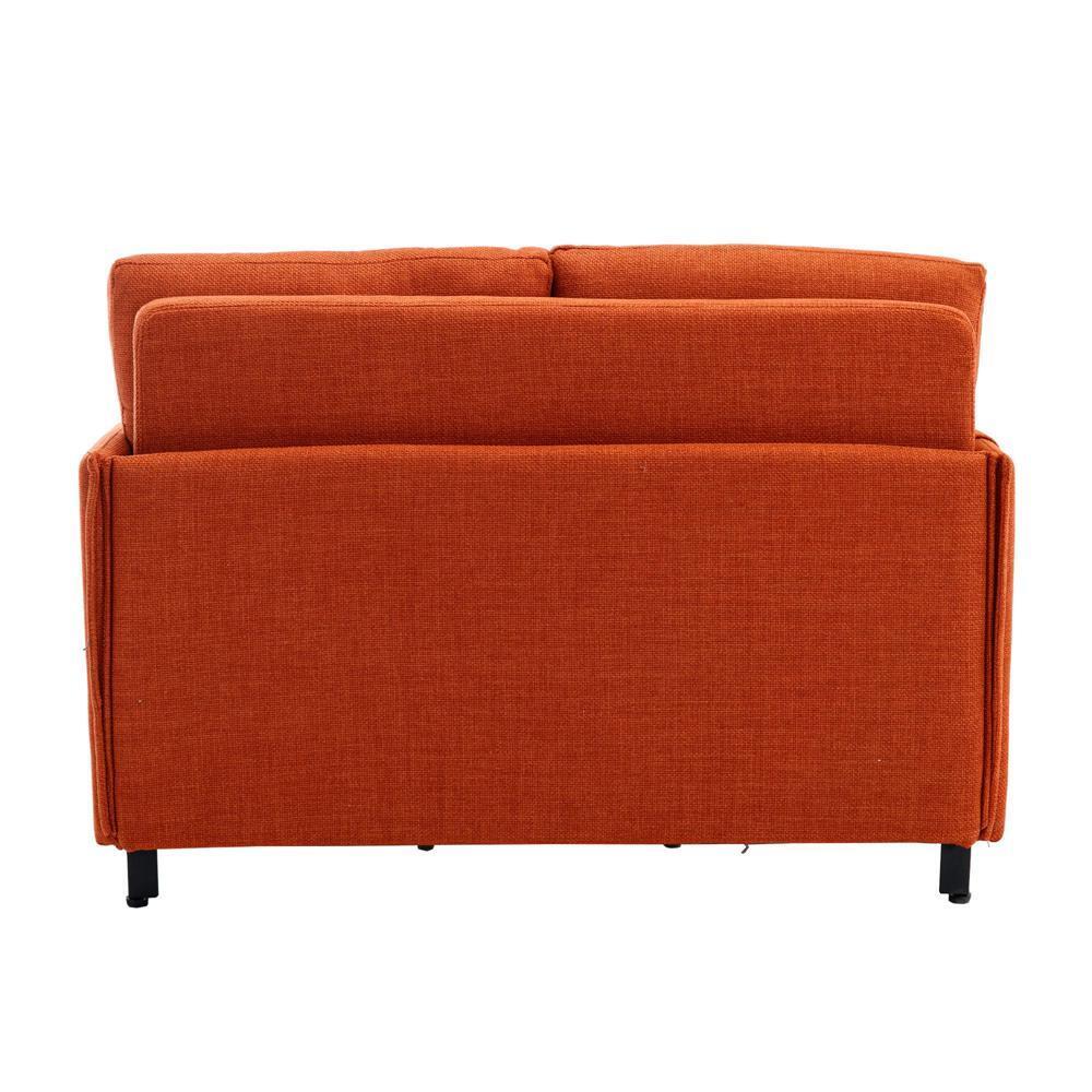 Small Love Seat Futon Sofa Bed with Headboard with Pull Out Bed for