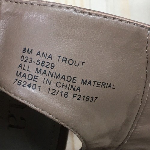 ANA A New Approach Boots Womens 8 M Ana Trout Peep Toe Heels Brown Faux Leather - Picture 15 of 19