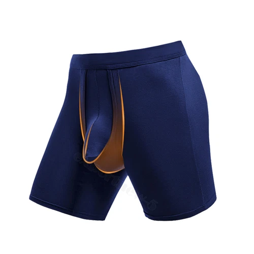 1-3PCS Mens Underwear Dual Pouch Trunks Separation Pouch Bulge Boxer Briefs - Picture 34 of 34