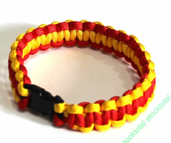 PULSERA BRAZALETE ESPAÑA PARACORD SURVIVAL 21 CMS X2 CMS 921