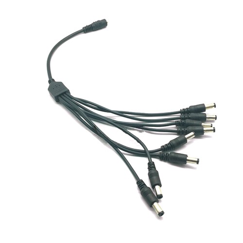New Simply Appearance 1 Female to 8 Male Power Splitter Cable for Surveillance