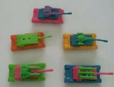Mini Tank Vending Machine Toy Charms Plastic Prizes Lot of 5 Randomly Selected