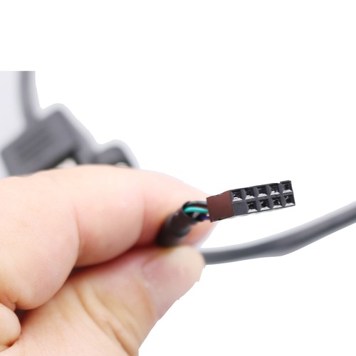 50cm 2 USB 2.0 A Female Panel Mount To 9 Pin PCB Female Motherboard Header Cable - Picture 7 of 12