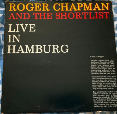 Roger Chapman And The Shortlist   Live In Hamburg uk 1979 excellent lp vinyl