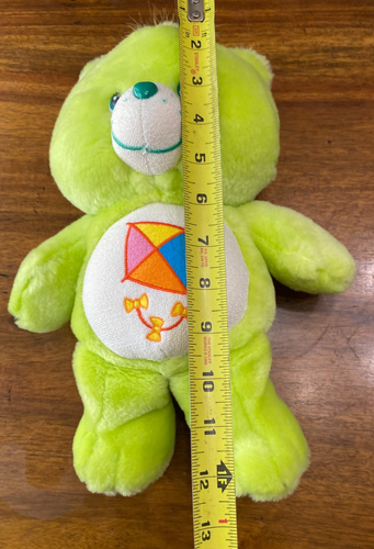 Vintage 2004 Care Bear DO YOUR BEST Green Kite Glitter & Glows In The Dark 12" - Picture 10 of 10