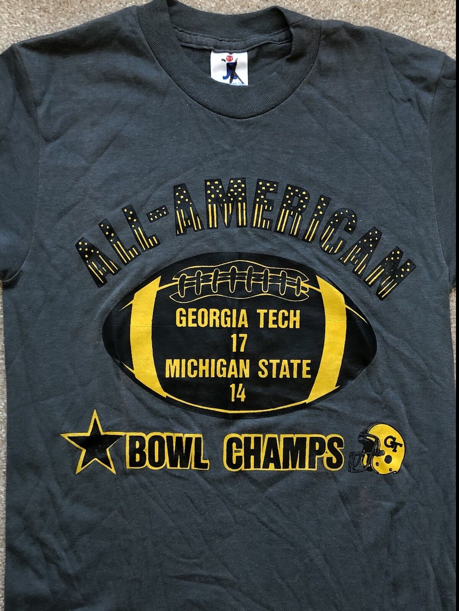 1985 All American Bowl Champs Georgia Tech Vintage Shirt Sz Small 