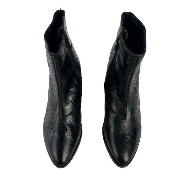 Fabianelli Crocs Botines Cuero Negro Cremallera Mujer Talla 6 Foto 4 de 4