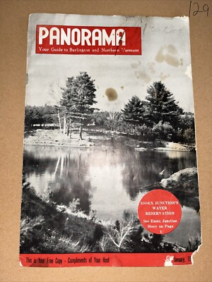#ad Antique Jan 1951 Panorama: Your Guide to Burlington amp; Northern Vermont Tourism $25.75