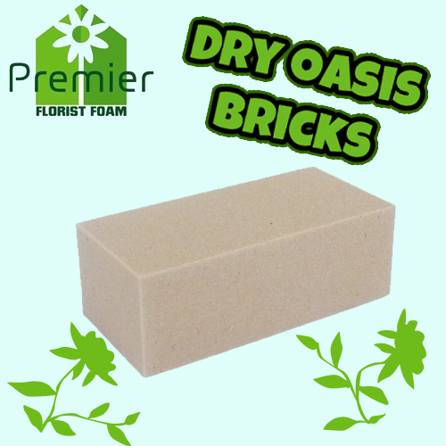 Premier Oasis Dry Foam Bricks For Dry Artificial Floristry, Floral