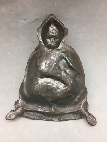 Aurora Equipment Aurora Illinois Advertising Cast Iron Asian Wiseman Ashtray? - Picture 5 of 5