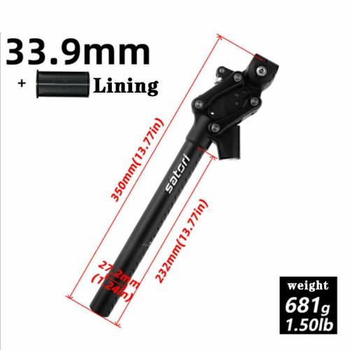 350mm Bicycle Suspension Seatpost AL6061 For SATORI Animaris Bike Black - Picture 19 of 19