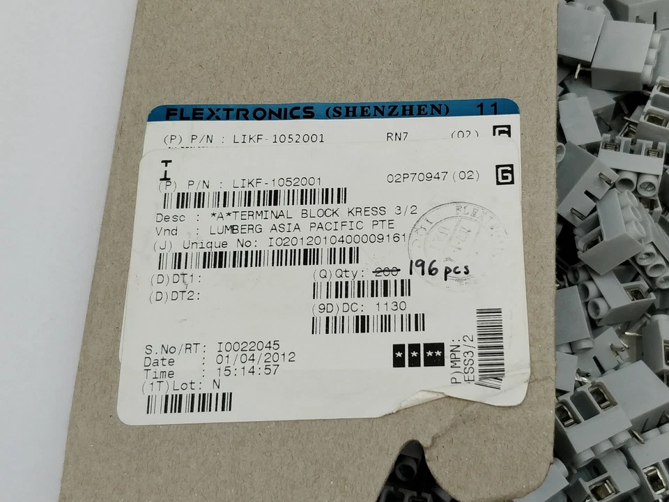 Lumberg 19641 Terminal block Kress 03/02 196pcs - Image 2 of 4