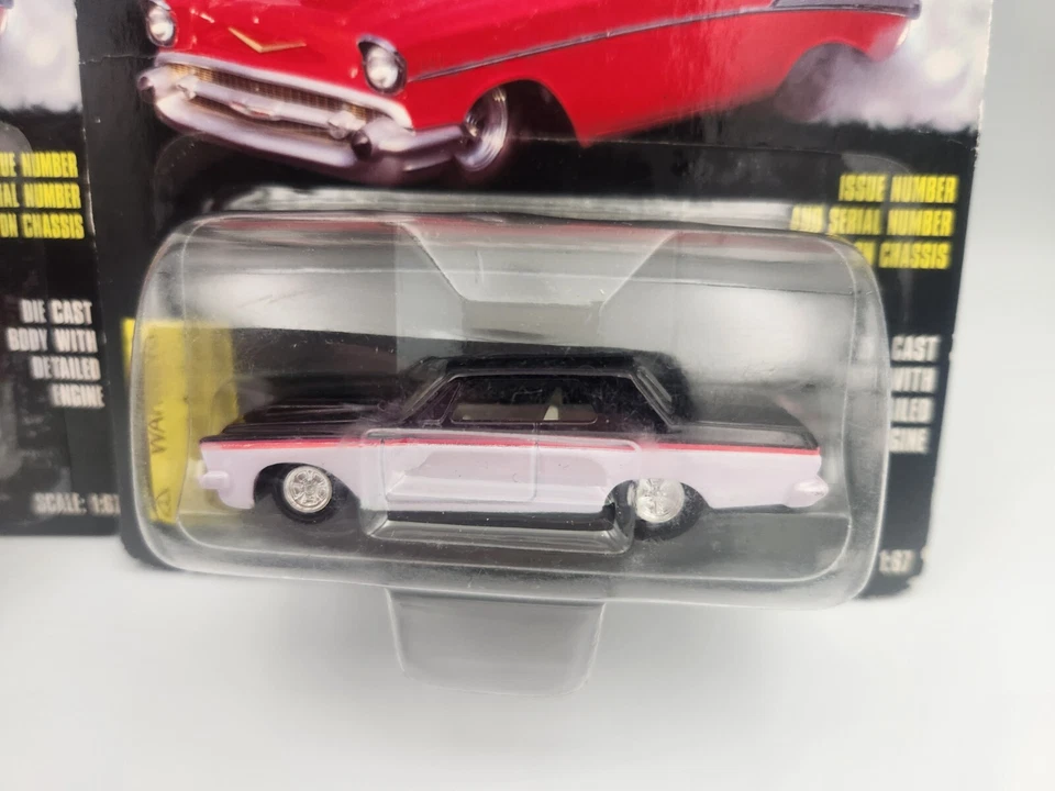 RACING CHAMPIONS HOT ROD MAGAZINE 63 PLYMOUTH LOTE DE 2 LTD ED DIECAST 1:67 NOVO - Imagem 3 de 4