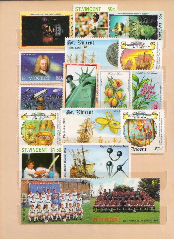 ST. VINCENT Mint Thematic Stamps-170 All Different-Football, Sports, Locomotive - Image 4 of 4