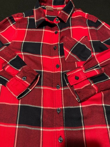 Gap Kids Girls Plaid Shirt Size XS – Long Sleeve Button-Up 100% Viscose Flannel - Picture 6 of 12