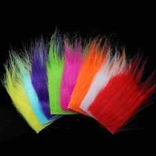  8 pcs UV Colors Furabou Long Hair Craft Fur Synthetic Fiber Fly Tying Materials