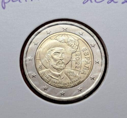 Spain Euro Coin , 2 Euro 2022 , Juan Sebastián Elcano , UNC , KM# 1552