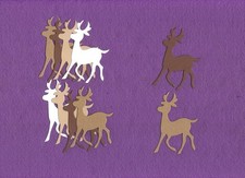REINDEER die cuts scrapbook cards